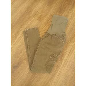 Maternity Cargo Jeans Army Green Medium